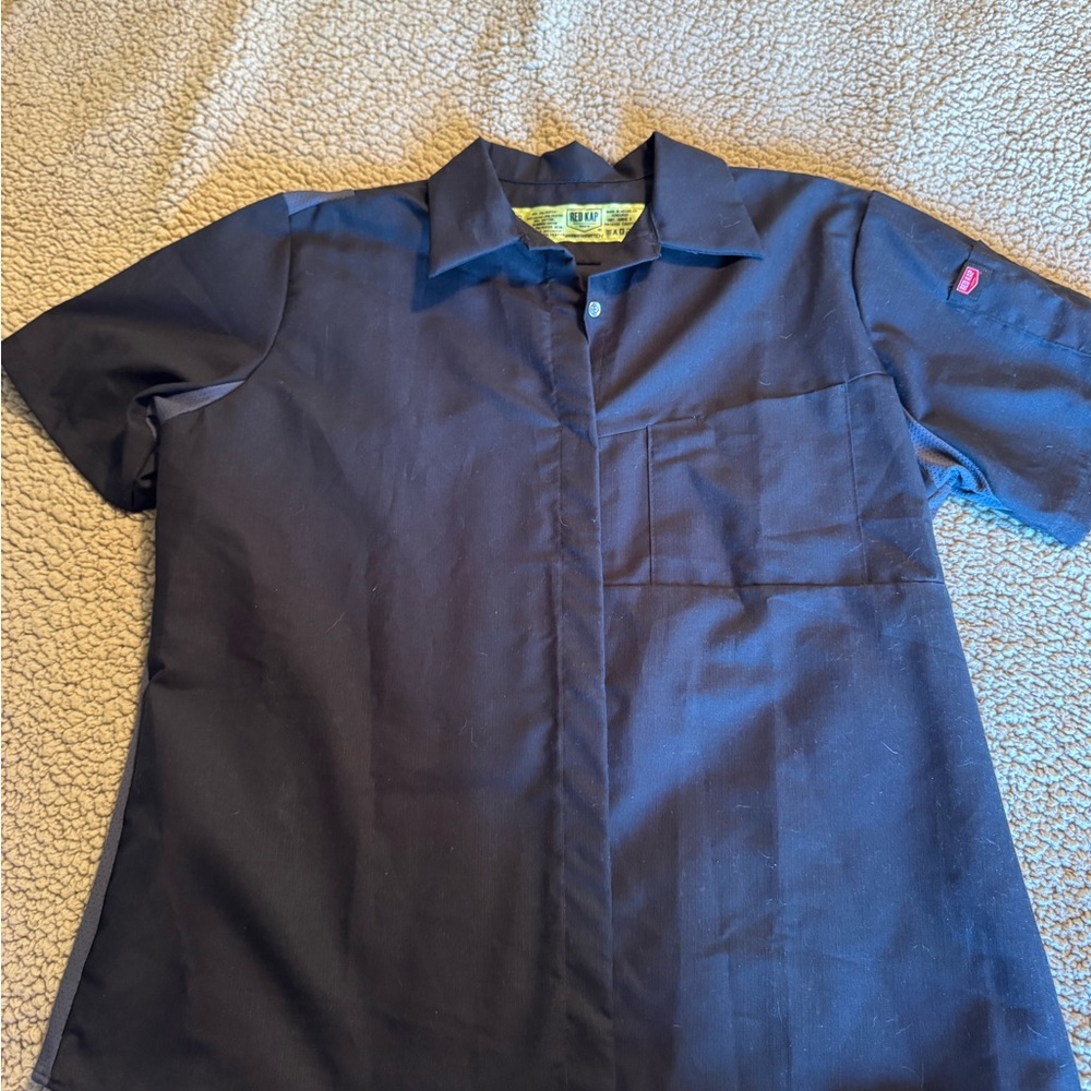 Women's Black Button-Down Work Shirt